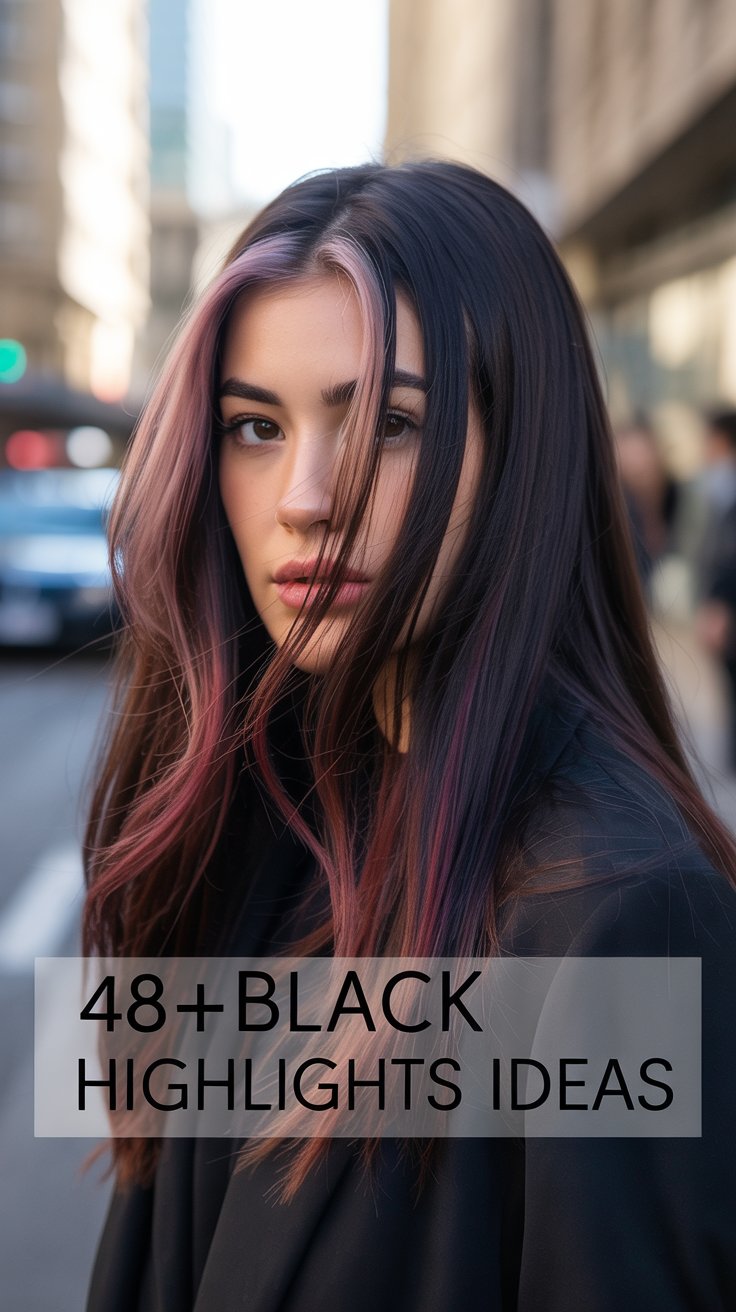 Black Hair Highlights Ideas