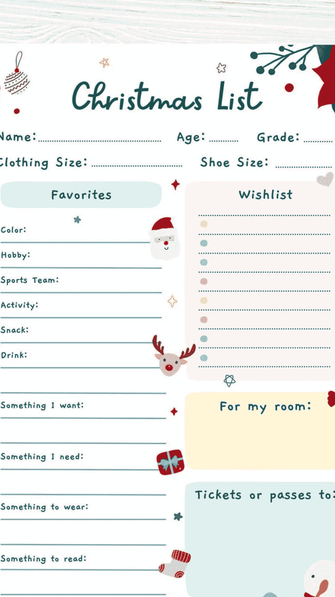 Christmas List Ideas