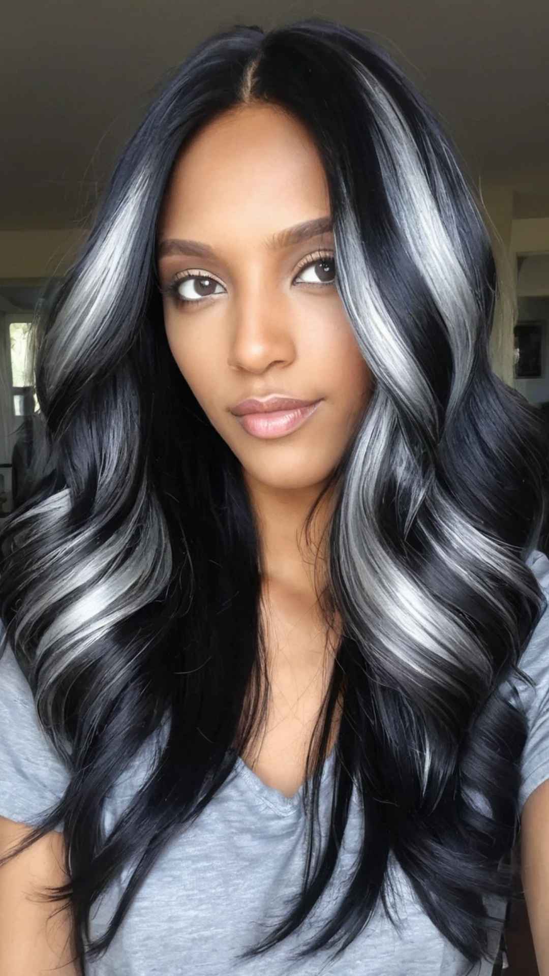 Black Hair Highlights Ideas