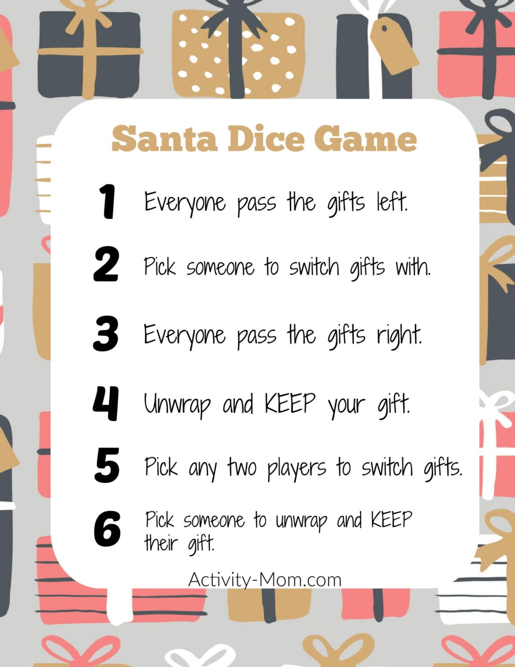Christmas Dice Game Ideas